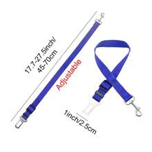 1PC Retractable Pet Car Seat Belt With Ring - Adjustable Vehicle Leash Harness For Small & Medium Dogs & Cats, Portable Dog Restraint, Easy To Use, Free Length Adjustment, Vehicle Headrest Tether Strap Dog Car Seat Car Seat Covers Dog Car Seat Cover Pet Car Seat