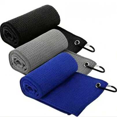 Soft & Absorbent Golf Towel Made Of Ultra-Fine Fiber Material, Suitable For Golfers, Golf Club Cleaning Cloth Golf Accessories