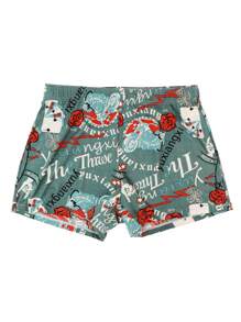 4 Stücke Herren bedruckte Boxershorts, lässig weite Passform, weich und dehnbar Unterhosen Shorts