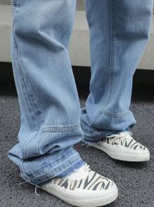 Men's Flared Pocket Casual Versatile Jeans