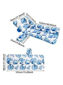 1 Stück Luftmatratze mit Rückenlehne - Bequemer Erwachsenen-Relaxsessel mit Rückenlehne, Getränkehalter, Hawaii-Blatt-Design für Wassersport und Strandurlaub, Strandutensilien, Strandaccessoires, Poolschwimmer - Verschiedenfarbig - Übersicht 7