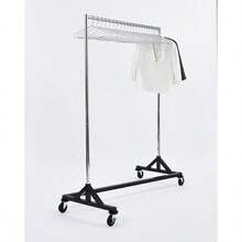 Commercial Hangers RACK60 Heavy Duty Garment Rail Black - Black - View 6