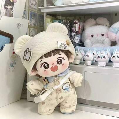 ملابس دمية بيجاما وبذلة قطعتين 20 سم، تصميم أصلي جميل وجذاب، طقم بديل للدمية يشمل الملابس والقبعة (الأسلوب والإكسسوار عشوائي)