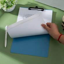 1 pieza Portapapeles portátil de color degradado, diseño minimalista y de moda, alta rentabilidad, fija hoja tamaño A4, práctico, soporte trasero extra grueso, adecuado para firmar, dibujar y tomar notas, de vuelta a la escuela, útiles escolares
