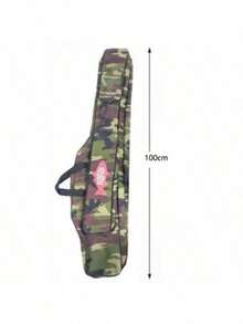 1 Stück Angelrutentasche mit großem Fassungsvermögen für den Außenbereich, doppellagige, multifunktionale, verdickte Angelrutentasche, Angelgerätetasche – wasserdicht und verschleißfest – größeres Fassungsvermögen – Gurtgriff – multifunktional – gut verarbeitet – mehrere Größen erhältlich – 80 cm Angeltasche – 90 cm Angeltasche – 100 cm Angeltasche – 120 cm Angeltasche