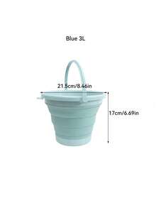 1pc Outdoor Portable Foldable Car Wash Bucket, Suitable For Travel, Fishing - Beige - View 16