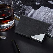 斜面不锈钢名片夹，时尚翻盖名片信用卡ID卡夹，返校季