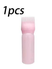 2 szt./zestaw Salon Hair Oil Applicator Bottle z grzebieniem do masażu, nadaje się do farbowania odrostów lub olejków eterycznych, masażu głowy i relaksu, łatwy w użyciu, do profesjonalnego salonu lub pielęgnacji osobistej, butelka do farbowania włosów, narzędzia do stylizacji włosów i pielęgnacji osobistej (opcje 2/1 szt.)