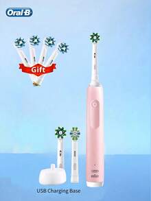 Oral-B Pro Ultra 电动牙刷 Pro 4，压力传感器，每分钟 48,800 次振动，2 分钟计时器，30 秒提醒，4 种模式，3 个刷头 - 彩色 - 查看 14