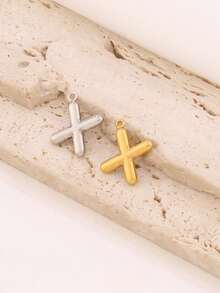 3 mặt dây chuyền chữ cái đầu bằng thép không gỉ mạ vàng 18K chữ cái A-Z Mặt dây chuyền cho đồ trang sức DIY Phụ kiện làm đồ trang sức - mặt dây chuyền - Xem 10