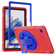 1个蜘蛛网图案平板电脑保护套，兼容iPad（第7/8/9/10代）、iPad Mini 6/Mini 7（8.3英寸）、Galaxy Tab A8（10.5英寸）、iPad Air 2/Pro（第5/6代，9.7英寸）、iPad（A16）11英寸（第11代，2025款）、iPad（A16）11英寸。这款重型防震保护套配有支架。 - 紅藍 - 查看 28