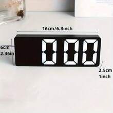 RAF Smart LED Clock, Voice Control Alarm Clock, Bedside Quiet Digital Alarm Clock, Desk Electronic Digital Clock, Snooze Desk Clock, LED Mirror Table Alarm Clock With Time Display, Desk USB Alarm Clock For Home, Bedroom, Office