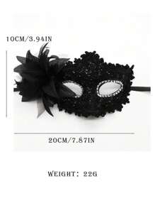 3pcs Sexy Black Cat Ear Lace Eye Mask Set, Women Lingerie Accessories