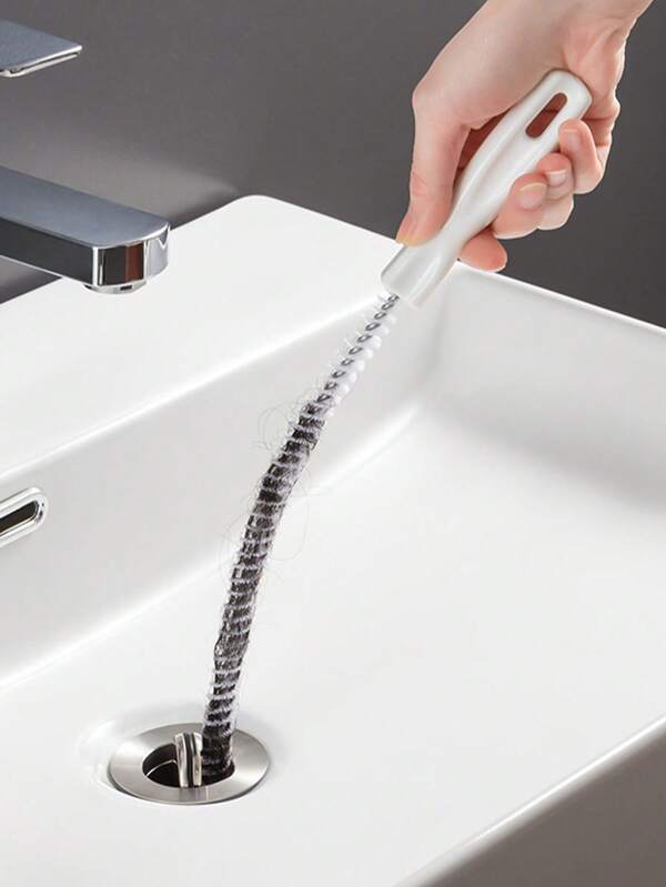 Pipe Dredging Brush, Bathroom Hair Sewer, Sink Cleaning Brush, Drain Cleaner, Flexible Cleaner, Clog Plug Hole Remover Tool Drain Gods Clean Kitchen Hair Hair Toilet Washbasin Anti-Clogging Cleaning Rod Pipe Unclogger