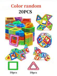 20-119pcs Children Magnetic Building Blocks, STEM Magnetic Tiles Sensory Toys, Suitable For Boys And Girls, Promote Brain Development, Preschool Educational Toys, Magnetic Blocks, Toys, Early Learning Toys, Children Games, Magnetic Blocks Toy Gift, Birthday Gift, Surprise, Preschool Toys - Multicolor - View 11