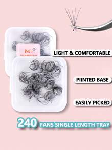 500PCS 5D Premade Fans Eyelash Extensions Fans Volume Lash Extensions 0.07 Thickness Eyelash Extension D Curl Premade Lash Fans Mix 8-15mm Single Length 8-15mm Fluffy Soft Handmade Loose Fan(10D 20D-0.07-D,8-15mm)