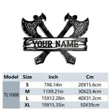 1 szt. Dostosowana metalowa etykieta ścienna z kulturą wikingów - spersonalizowana tabliczka znamionowa, dekoracja z czarnego żelaza, odpowiednia do użytku domowego i zewnętrznego, dekoracja domu w stylu nordyckim, bardzo odpowiednia do dekoracji pokoju, dostosowana metalowa etykieta ścienna