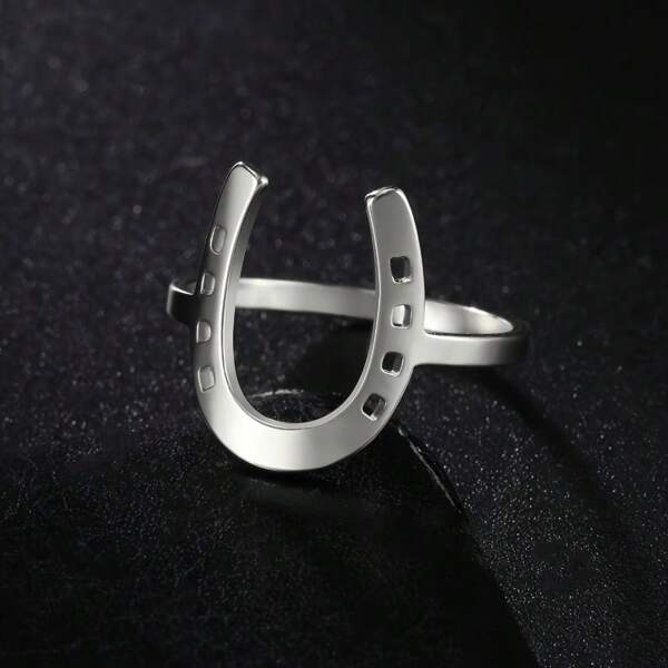 Vintage Casual Minimalisme Unieke U-vormige Geometrie Ring Dagelijkse Vakantie Muziek Festival Onderdeel