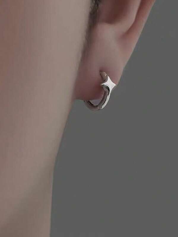 Fashion Star Stud Earrings, Couple Ear Rings For Daily Matching In Japanese And Korean Style, Simple And Unique Design, Suitable For Casual And Fashion Clothes, Multifunctional Accessories, Holiday Gifts, Birthday Presents, Valentine's Day Gift