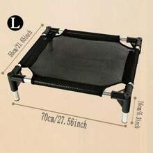 Cama elevada refrescante para mascotas, de tela de poliéster impermeable, con marco desmontable de acero inoxidable, confort para todo el año para perros medianos, pequeños y extra pequeños - Colchoneta cuadrada para perros resistente al agua con base antideslizante