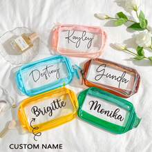 Customized Makeup Bag Portable Travel Zipper Pouch - Multicolor - View 6