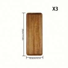 1/2/3pcs Wooden Oval, Rectangle, Cloud-Shaped Trays, Multipurpose Serving Platters For Breakfast, Dessert, Cake, Kitchen, Bathroom, Decoration - Yellow - View 24