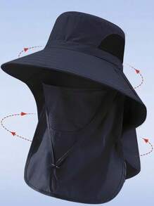 1pc Breathable Face Mask Sun Hat, Suitable For Outdoor, Sports, Hiking In Spring & Summer