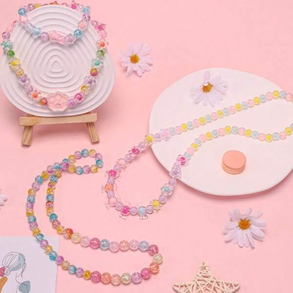 Paquete de material DIY hecho a mano con cuentas, juego para hacer pulseras, collares y brazaletes con cuentas