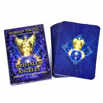 44 Cartas de Oráculo y Cartas de Divinación de Ángeles de Cristal, Versión en Español