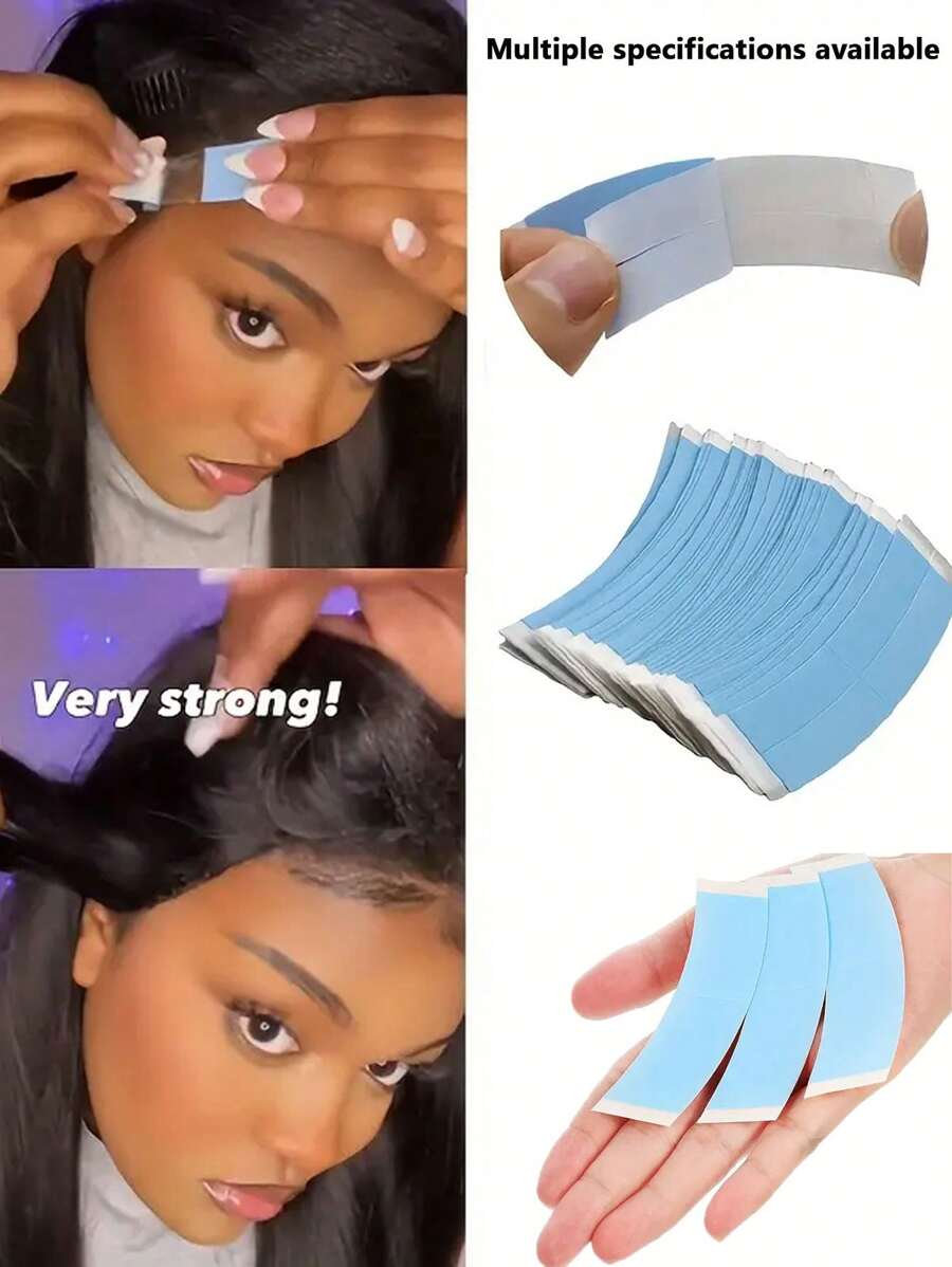 10 piezas de cinta adhesiva doble faz resistente al agua y al sudor, hipoalergénica, para sujetar pelucas de forma segura, delicada con la piel, sin látex y fácil de quitar, perfecta para el pegado de frontales de encaje y postizos