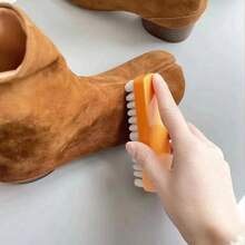 Plastic Suede Shoe Brush Decontamination Cleaning Brush Dust Clean Shoe Brush Suede Suede Shoe Brush Soft Hair Shoe Brush Blister Net Color Random