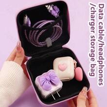 Data Cable Organizer, Hard Drive, Mobile Phone Charger, Charging Cable Compact Coin Purse