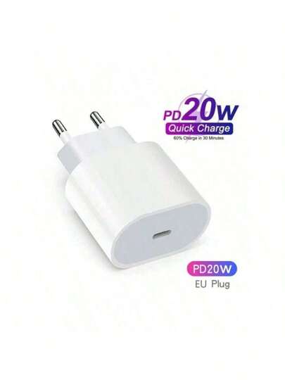 Carregador de parede USB-C de 20 W, compatível com iPhone, carregador rápido com cabo de carregamento USB-C para Lightning de 100 cm/3,3 pés, compatível com iPhone 14/Plus/13/12/11/Pro Max/Mini/iPad, adequado para viagens, escritório, dormitório e adaptador doméstico