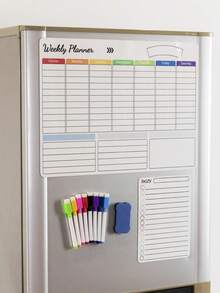 Christmas Set, Includes Fridge Magnets, Message Board, Monthly Planner, Weekly Planner, Daily Planner, Colorful Magnetic Pens, Eraser, Calendar And To-Do List. Best Home Decor New Year Gift. - Multicolor - View 5