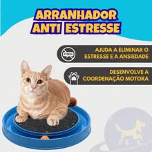 Arranhador Gato Interativo Antiestresse para Gatos Cat Relax c/ Bolinha Varias Cores Bichano Gatinho