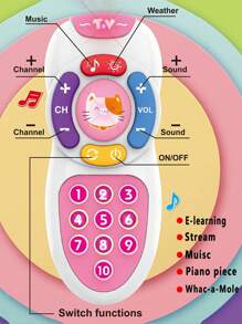 Baby Remote Control Toy Baby Early Education Mobile Phone With Soft Lighting And Gentle Lullabies - Soothing And Educational