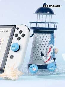 GeekShare 1 pièce Coque de protection ultra-fine, antichoc et anti-rayures, motif requin, compatible avec Nintendo Switch/Switch OLED et Joy-Con (la Switch OLED comprend un support).