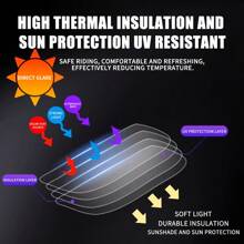 1 Peça Película Protetora Anti-Ofuscante para Capacete, Essencial para Proteção Solar de Verão, Película Anti-Ofuscante Autoadesiva Universal para Proteger a Visão Nítida, Acessórios de Capacete para Motocicleta