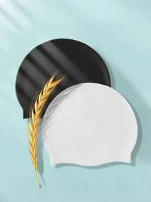 1pc New Breathable Fashionable Silicone Swimming Cap, Suitable For Swimming Pool, Waterpark, Won't Wet Hair, Comfortable Fit, Stretchy & Non-Deforming