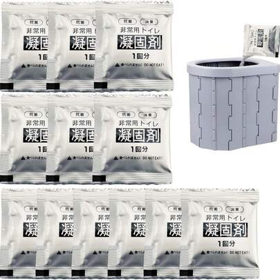 便携式马桶凝胶包和露营马桶袋 - 无味、防漏，适合露营、徒步旅行和户外探险 - 非常适合便盆垫和便携式马桶固化剂