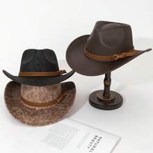 1pc Women's Elegant PU Leather Bow Decor Bucket Hat, Suitable For Daily Wear, Sun Protection - Top Hat - View 1