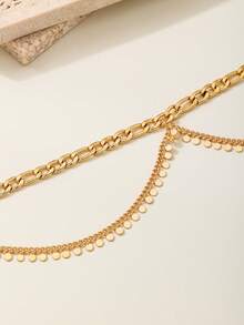 A Simple And Fashionable Water Droplet Handmade Chain With Tassels And A Small Fragrant Style Anklet - Golden - View 2