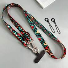 1 Set Bohemian Style Wide Phone Lanyard, Long Detachable Crossbody Strap For Women, High-End Phone Case Hanging Chain