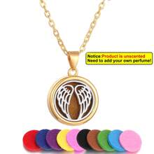 全新金色香薰吊坠项链香薰珠宝心形花朵生命之树香水精油扩散器项链香薰扩散器吊坠盒式珠宝 - 彩色 - 查看 21