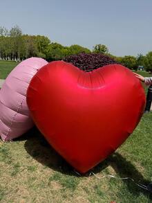 Balon folie în formă de inimă roșu/roz/roz de 63 de inci pentru Ziua Îndrăgostiților, balon inimă super mare potrivit pentru nunți, cereri în căsătorie, aniversări, Anul Nou, decorațiuni de Crăciun, fundal foto, decor de petrecere pentru interior și exterior - Multicolor - Vizualizare 9