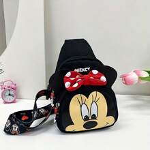 1pc Diagonal Shoulder Tote Bag, Red And Black Design, Lipstick Pouch, Suitable For Commute, College And Travel, Also Suitable As Valentine's, Birthday Or Mother's Day Gift