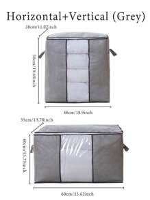 1Pc Large Capacity Storage Bag,Non-Woven Quilt Storage Bag, Quilt Travel Moving Storage Packing Bag, Clothes Luggage Storage Bag, For Seasonal Storage And Organization Decorations Spring And Summer Decoration, Holiday Decoration, Room Decoration, Home Decoration, Bedroom Decoration, Mother's Day Gifts, Father's Day Gifts