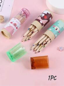 12 pezzi Piccola matita da disegno e colorare a 12 colori, set di piccole matite colorate a tema orsetti, colori casuali, adatto per il ritorno a scuola