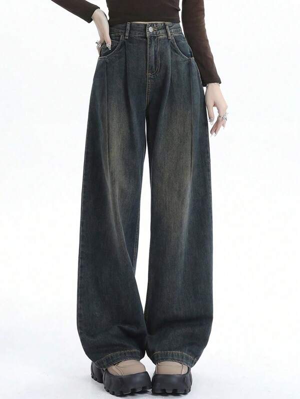 Women's Casual Fashion Straight-Leg Jeans