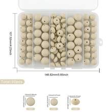 90pcs/Box , 15mm/12mm Silicone Round Bead And Lentil Bead Combination Box DIY Jewelry Making, Handmade Bracelet & Necklace, Plastic Pen String Beads, Key Bag, Phone Chain, Car Decoration, Craft Supplies﻿ - Multicolor - View 15